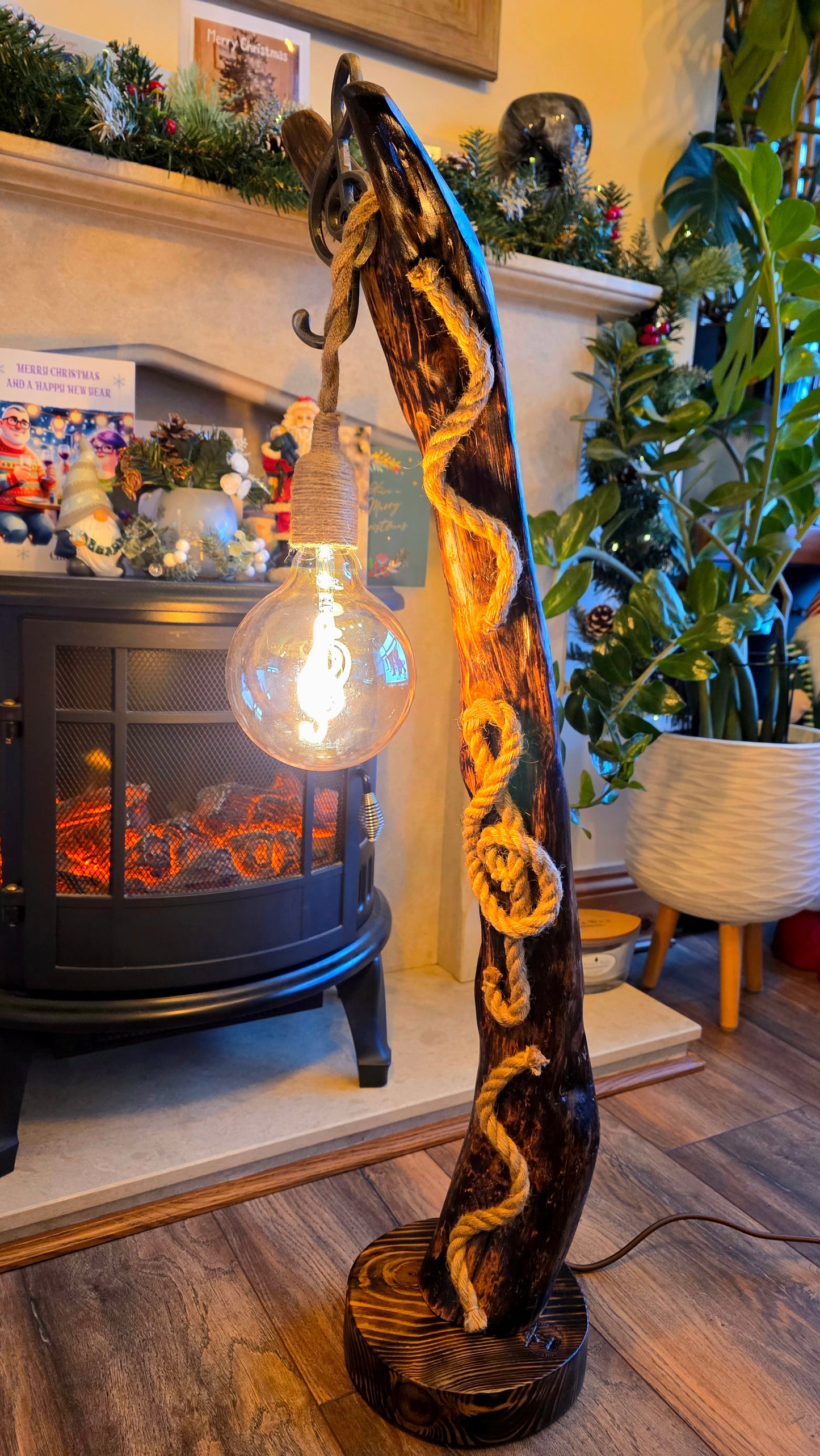 Music Collection – Rustic Wooden Lamp Handmade