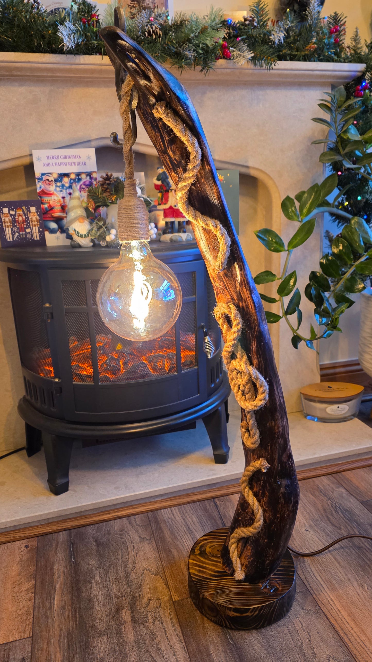 Music Collection – Rustic Wooden Lamp Handmade