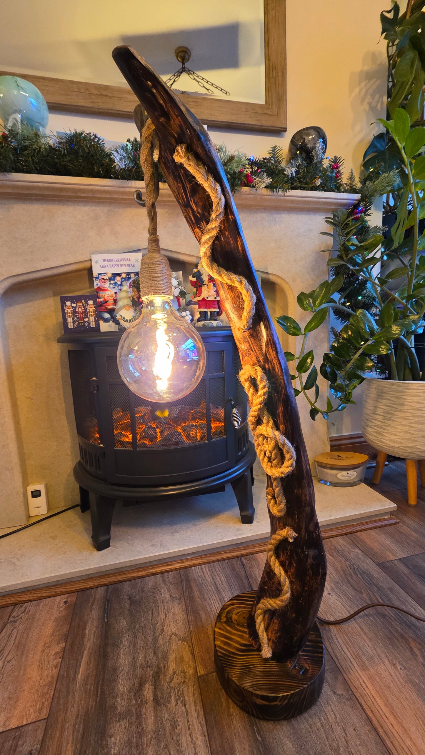 Music Collection – Rustic Wooden Lamp Handmade