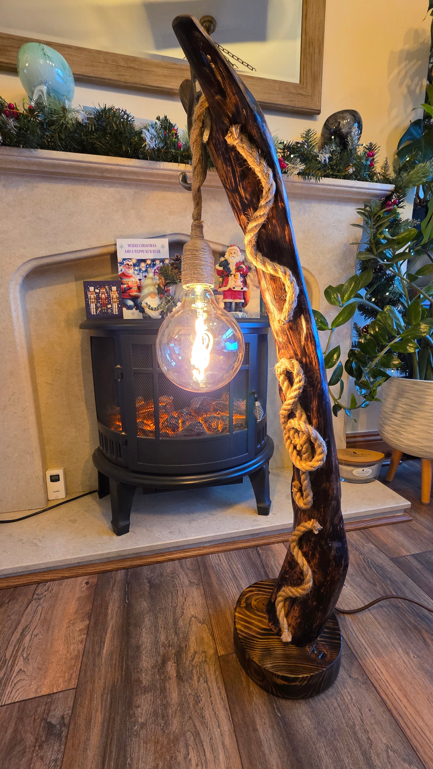 Music Collection – Rustic Wooden Lamp Handmade