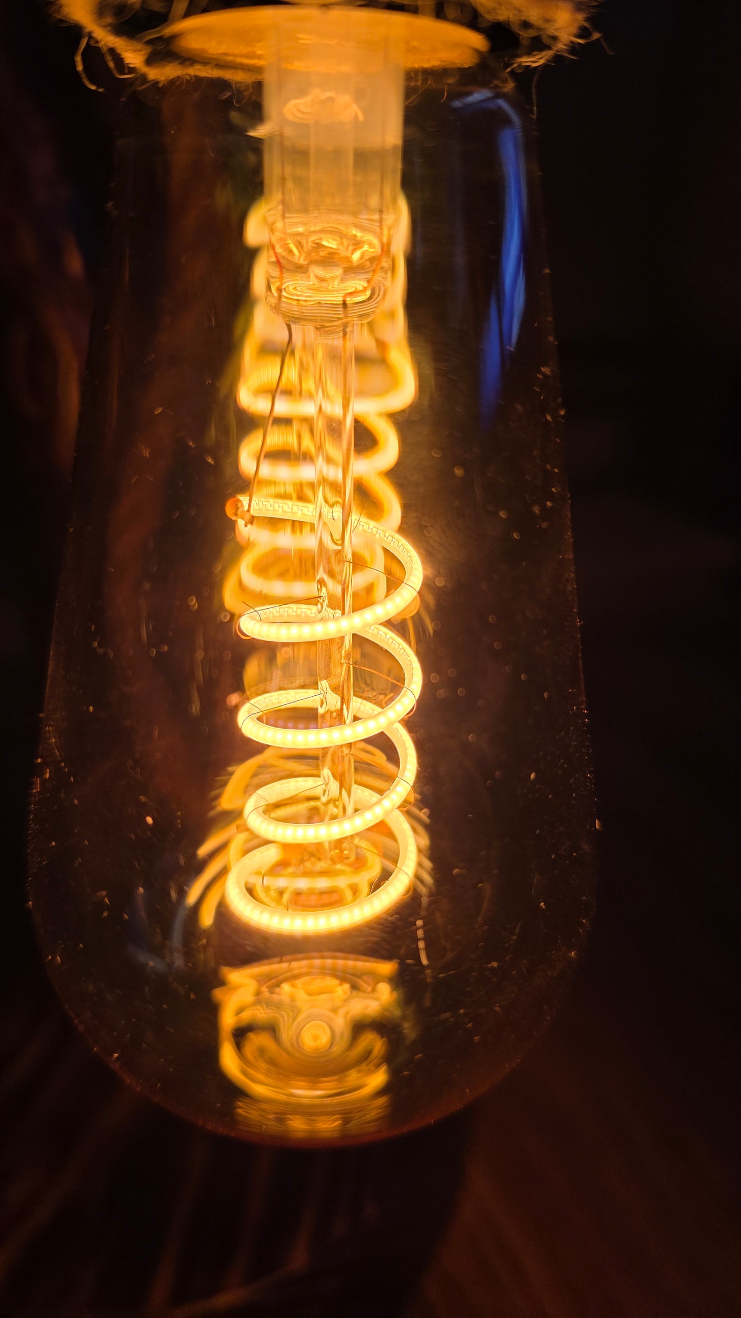 Handcrafted Wooden Lamp with Rope & Butterfly