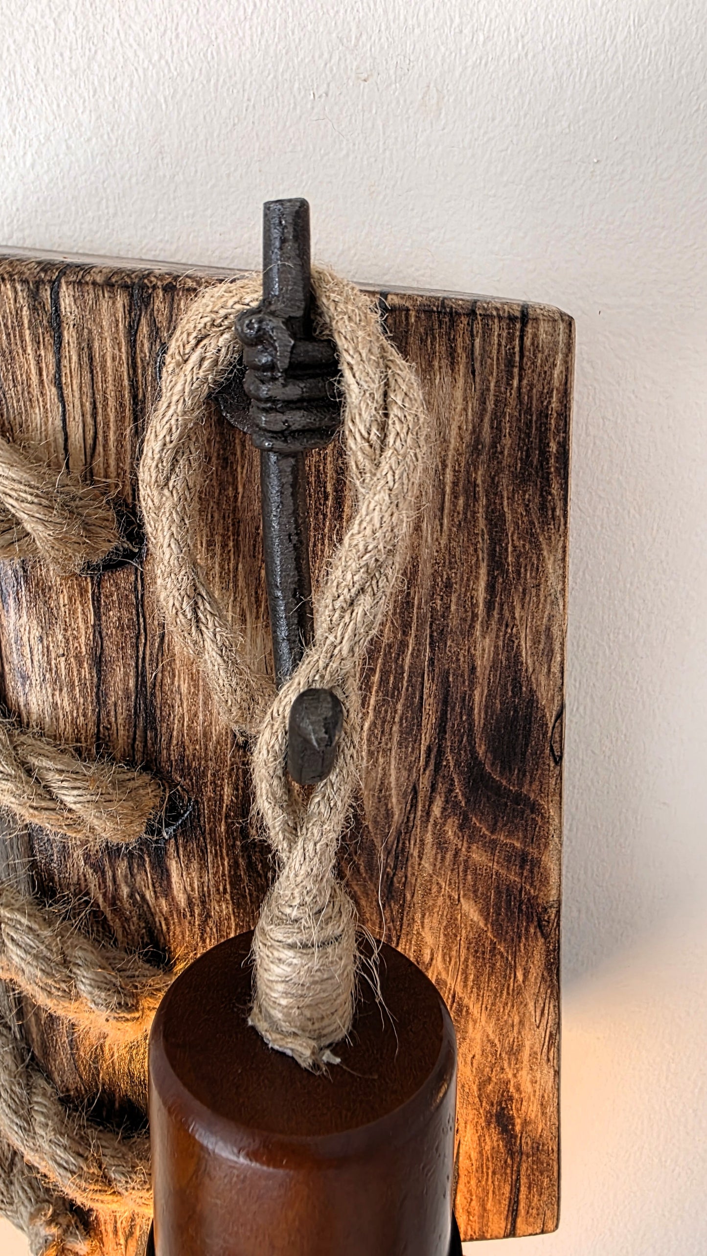 Handmade Beech Wood Wall Sconces – Set of 2 | Rustic Plug-In Lamps