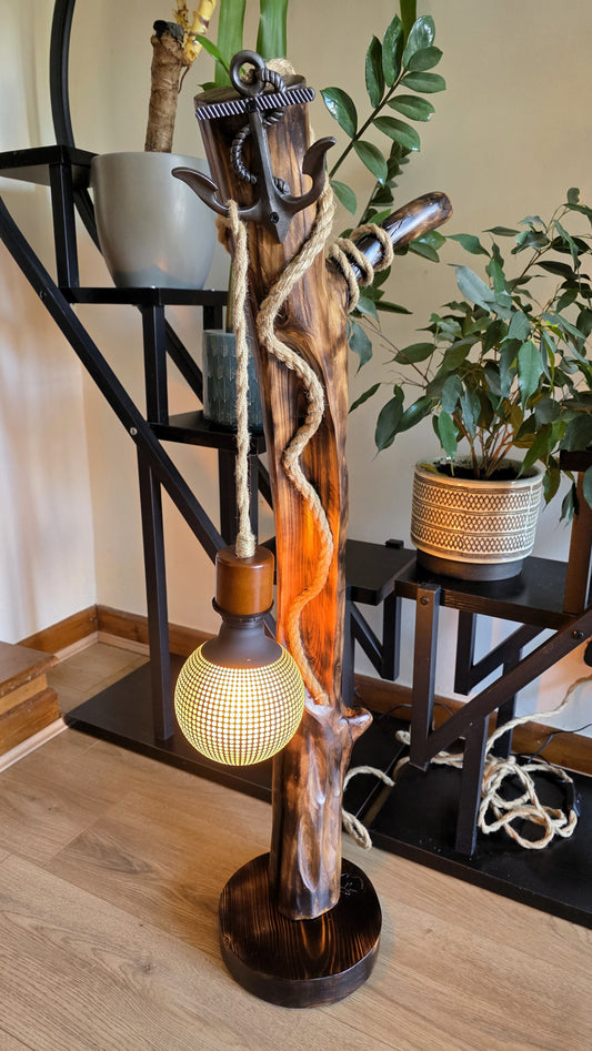 Rustic Anchor Floor Lamp ⚓