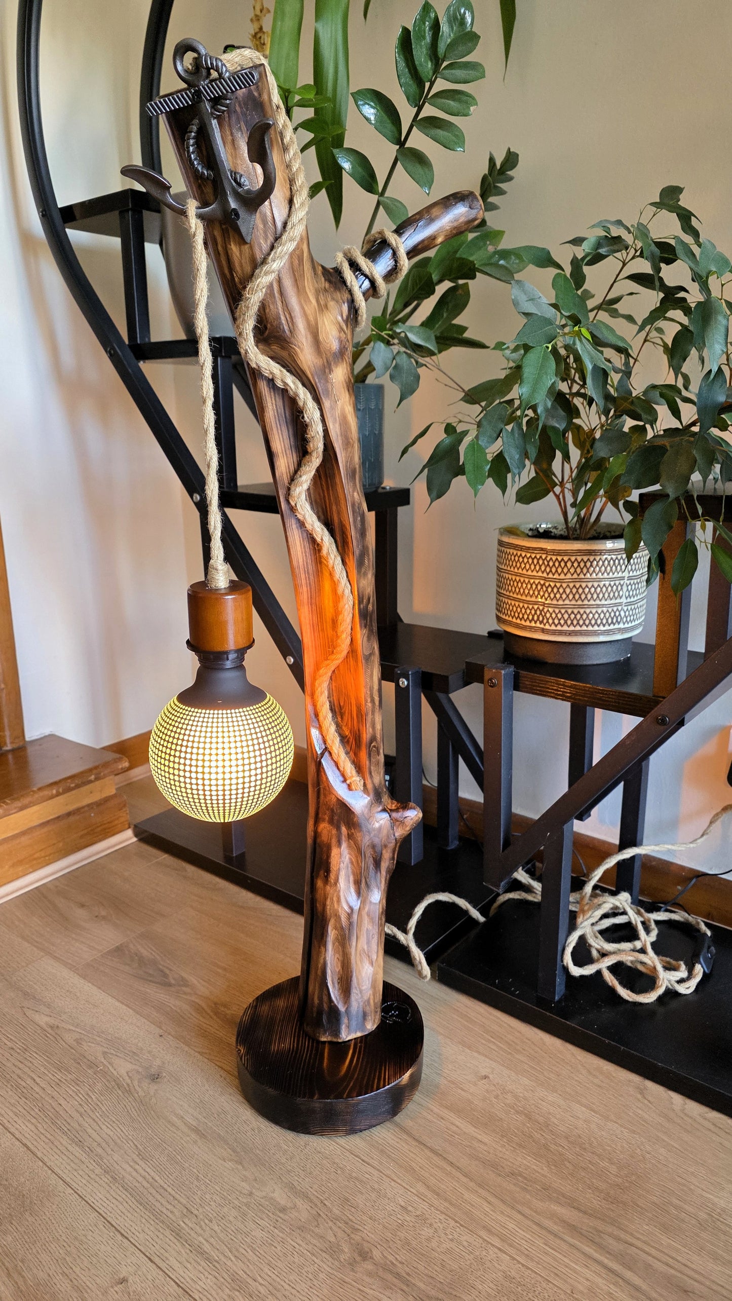 Rustic Anchor Floor Lamp ⚓