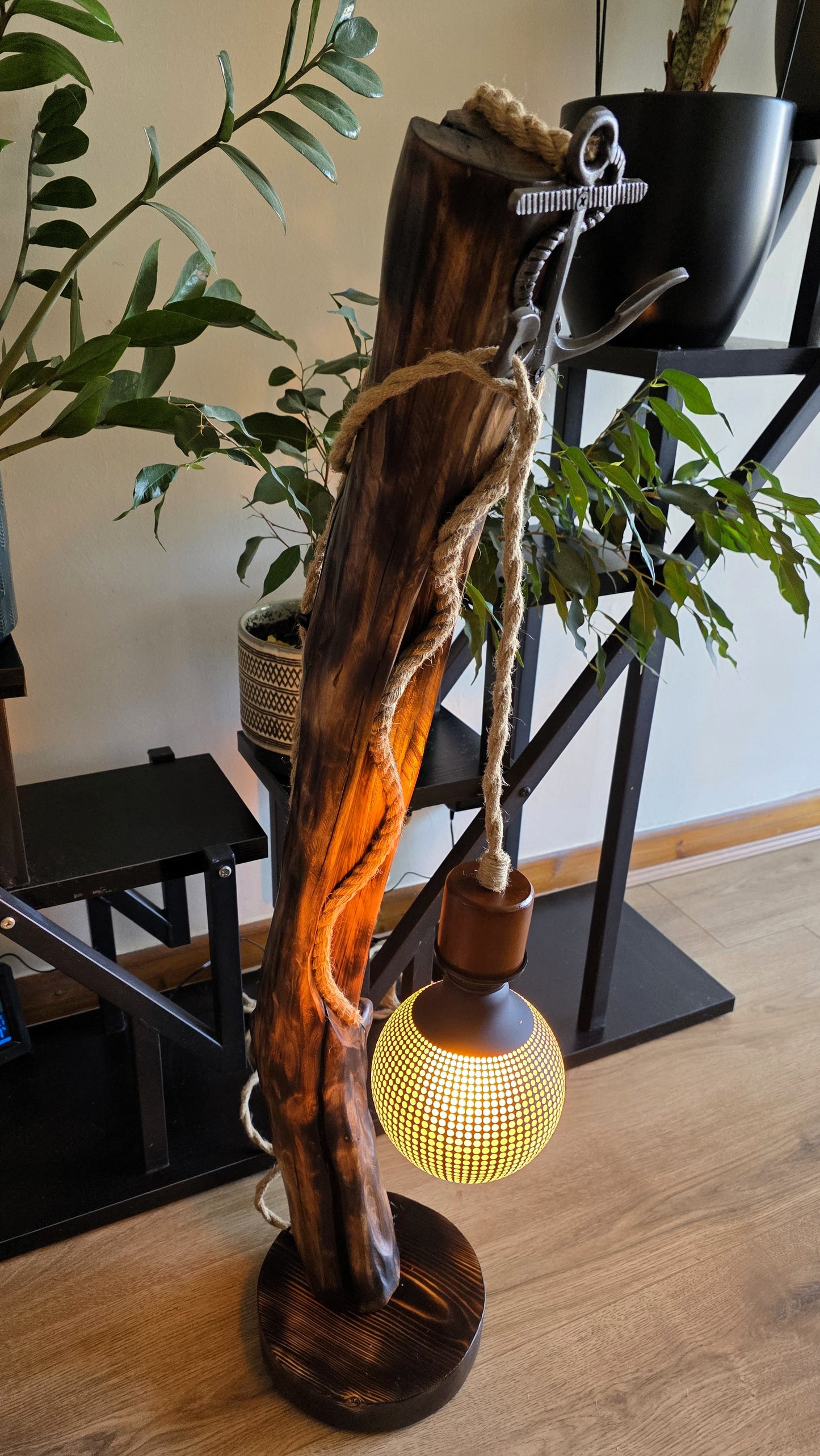 Rustic Anchor Floor Lamp ⚓