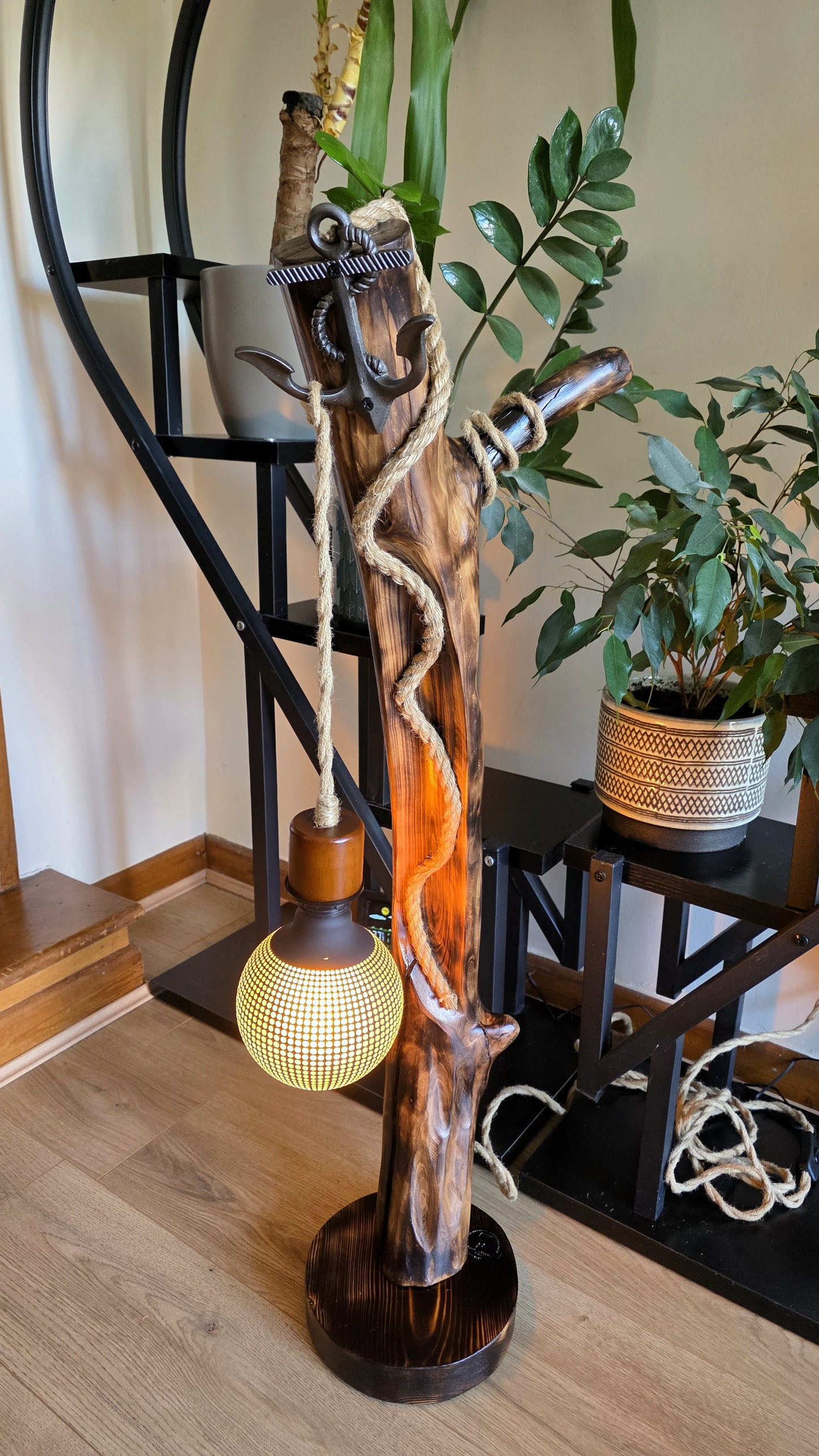 Rustic Anchor Floor Lamp ⚓