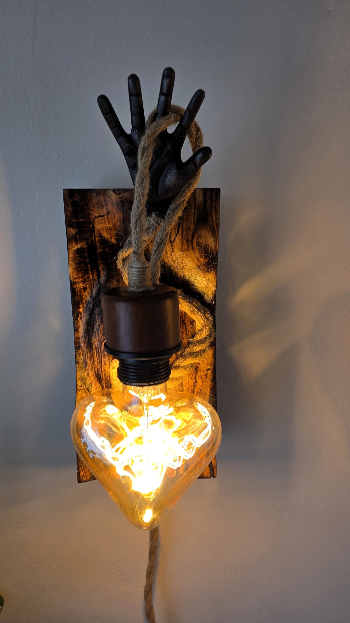 Handcrafted Beech Wood Heart Wall Sconces – Set of 2 🤎✨
