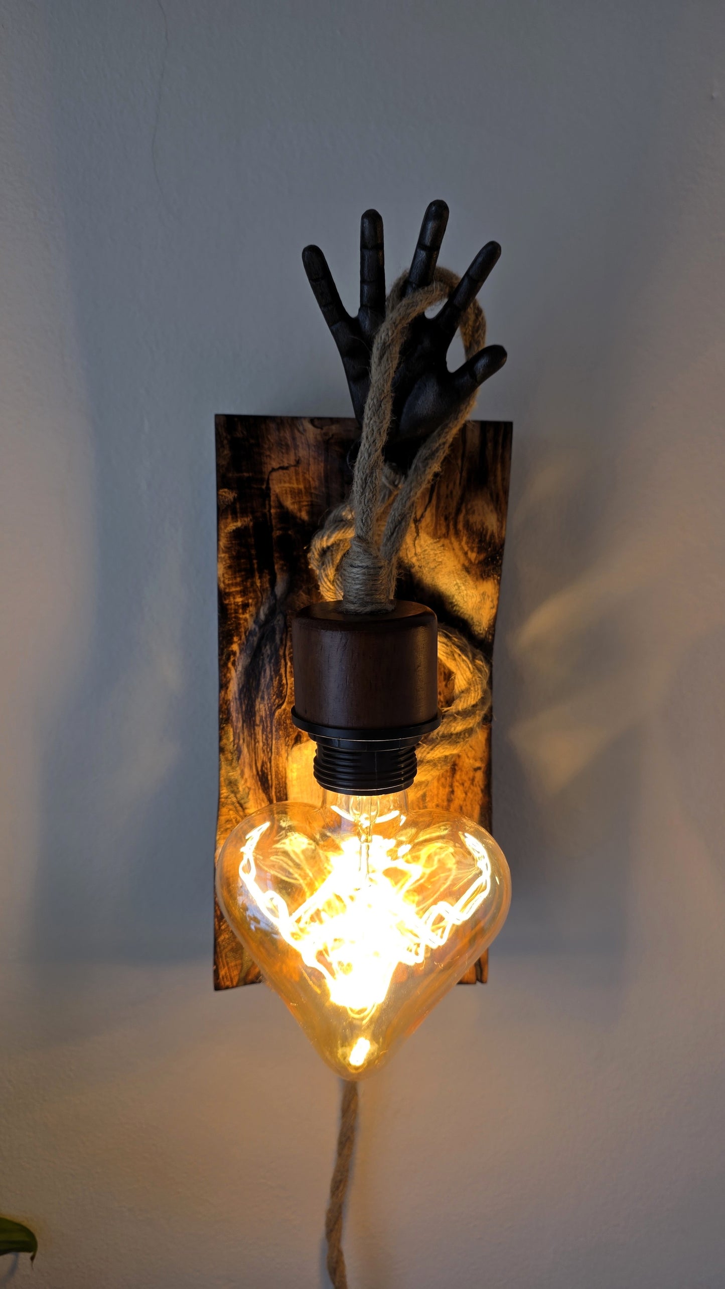 Handcrafted Beech Wood Heart Wall Sconces – Set of 2 🤎✨