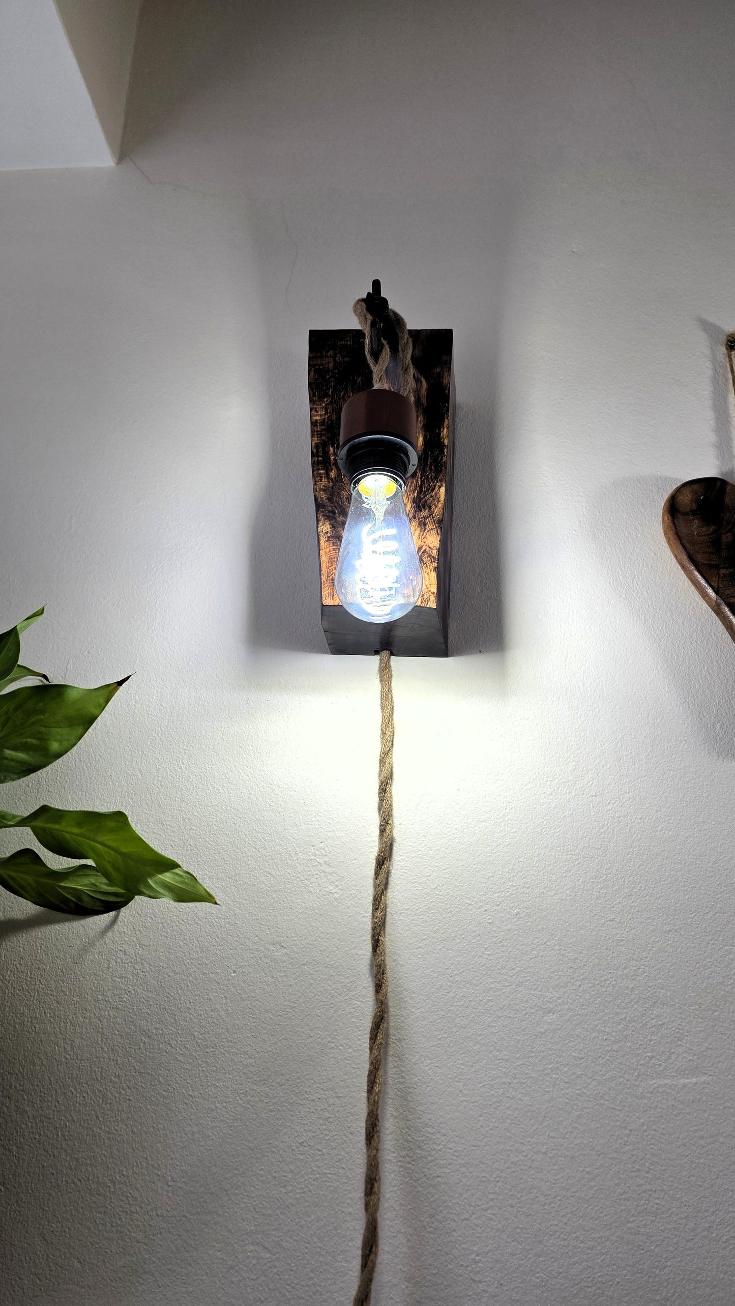 Handcrafted Beech Wood Wall Sconces – Set of 2 🪵✨
