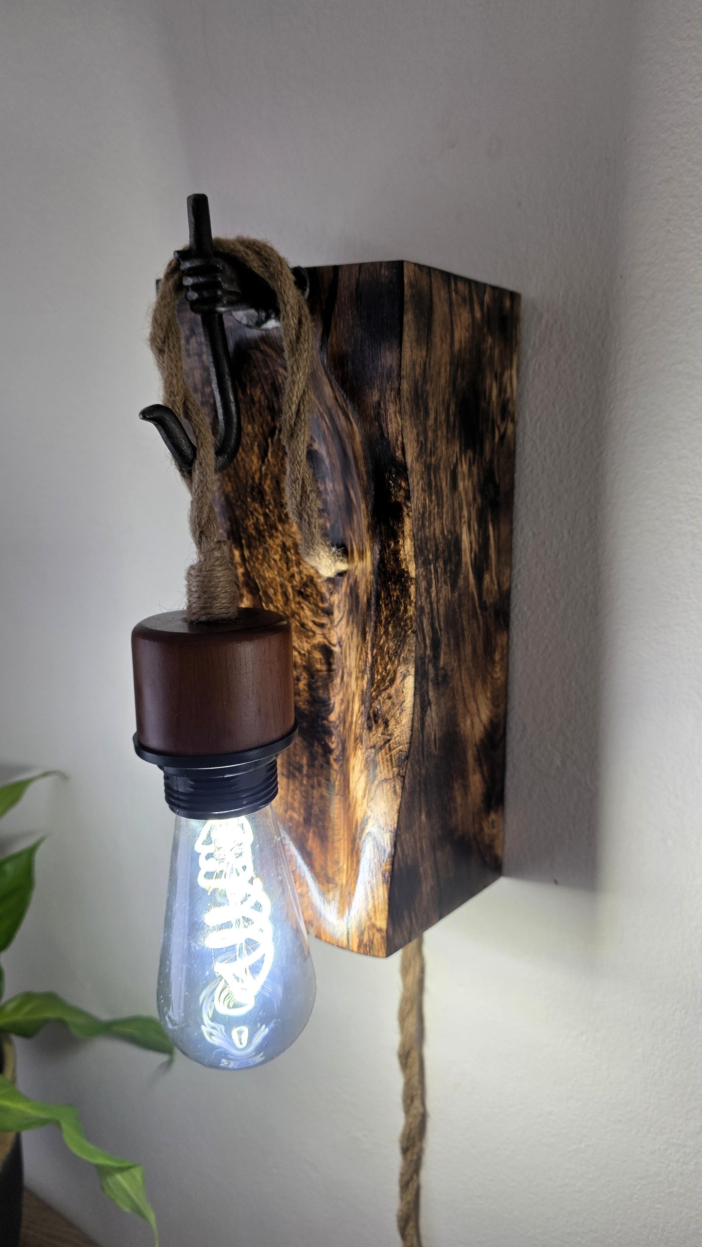Handcrafted Beech Wood Wall Sconces – Set of 2 🪵✨