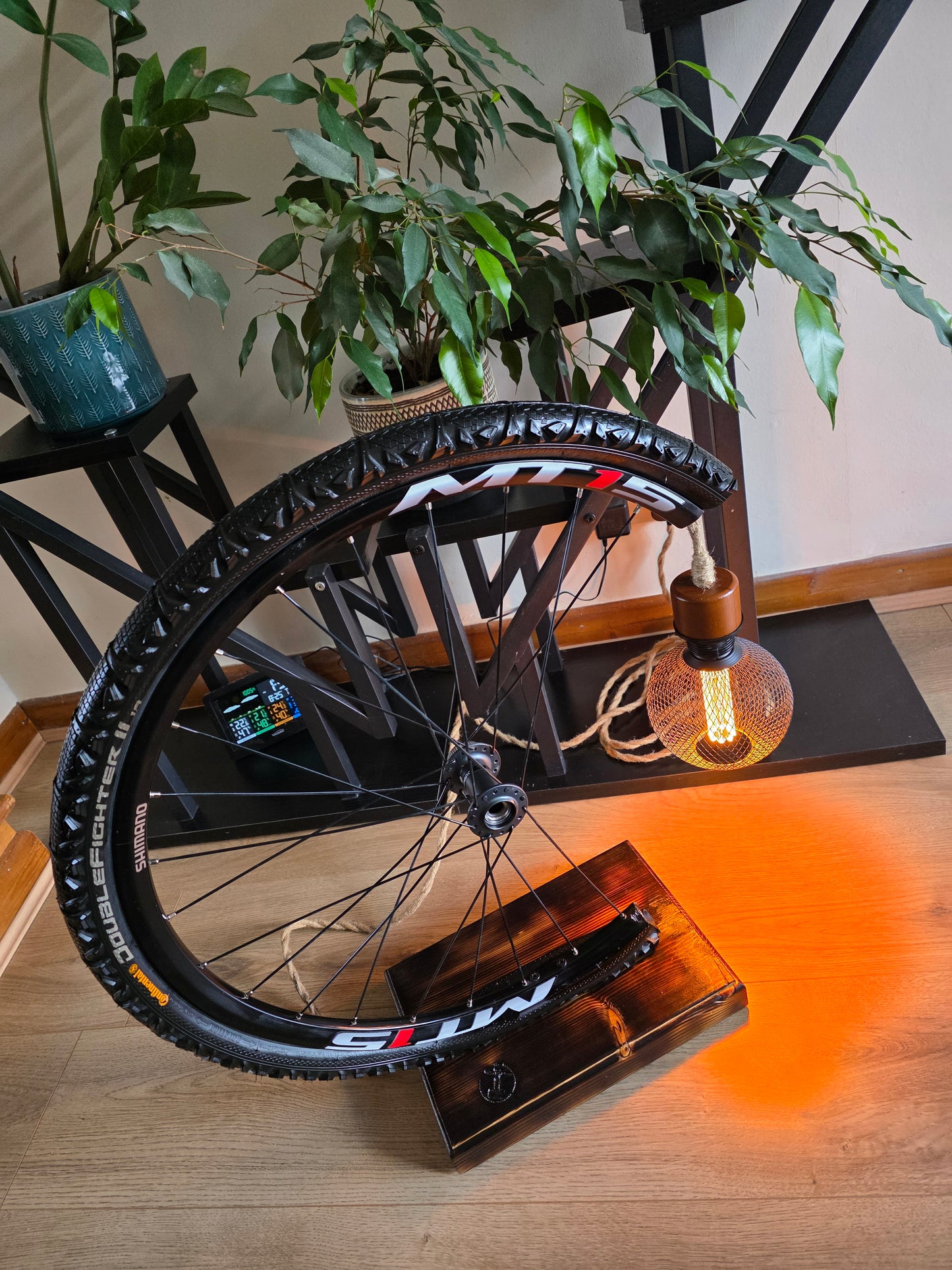 Upcycled Bicycle Wheel Floor Lamp – Handmade Industrial Lighting