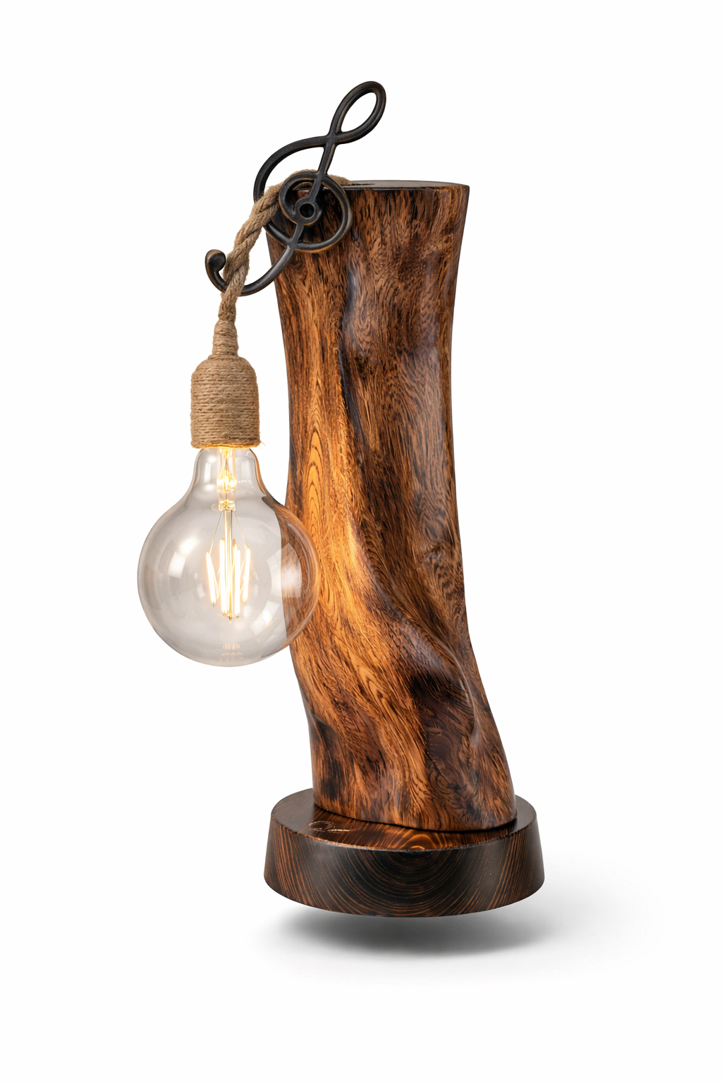 Handcrafted Rustic Driftwood Lamp – Coastal Style Table Lamp from Cornwall