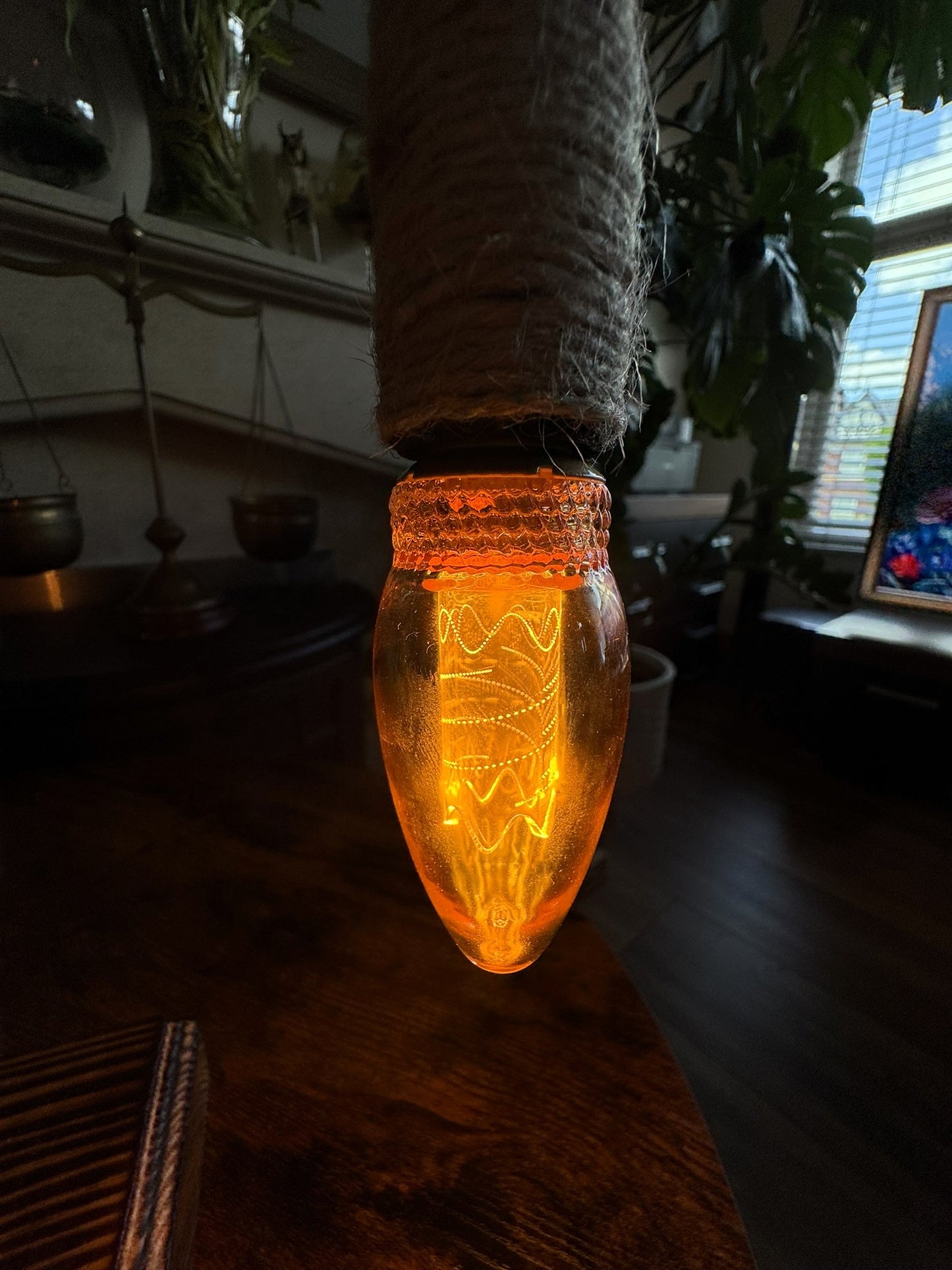 unique handmade wooden lamp