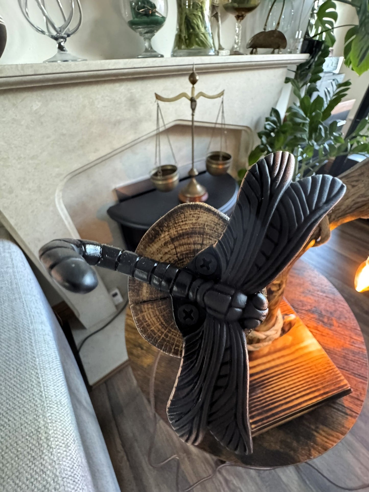 unique handmade wooden lamp