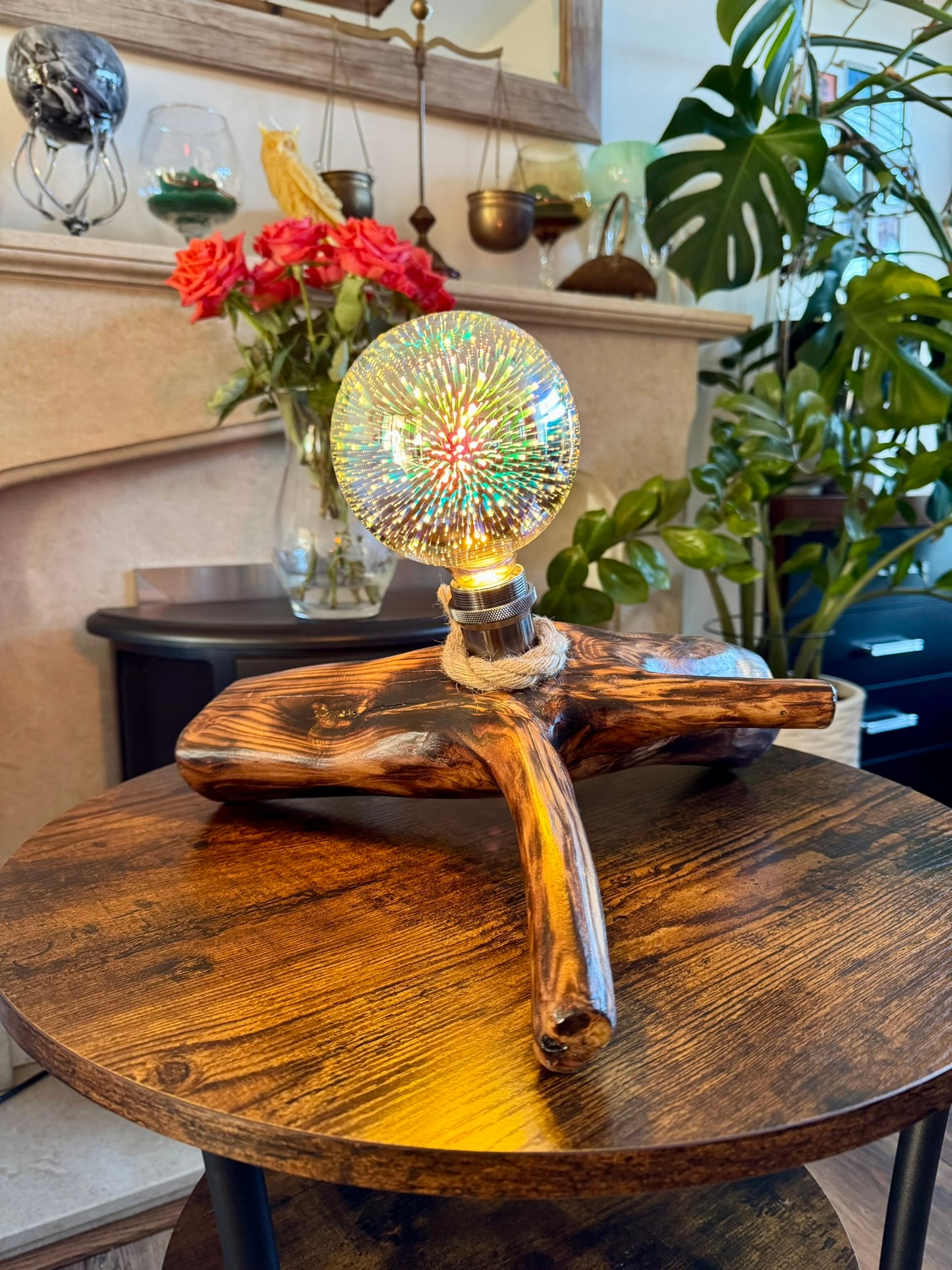 Handmade Wooden Lamp – Natural Rustic Elegance