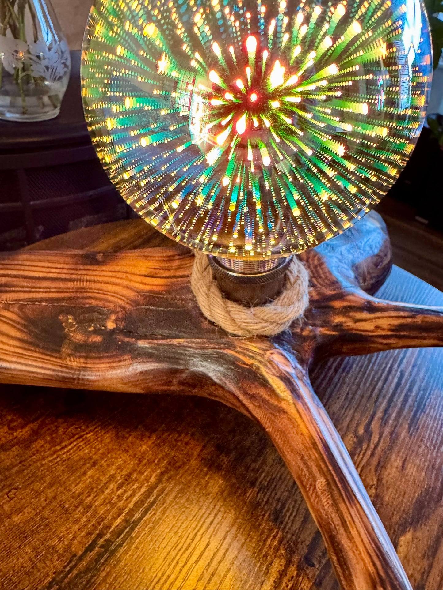 Handmade Wooden Lamp – Natural Rustic Elegance